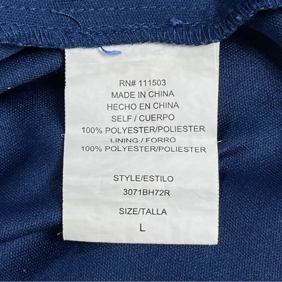 AUW size large red white & blue short sleeve attached slip, keyhole front & back - Picture 12 of 12